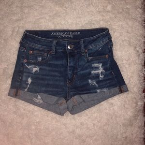 American eagle super stretch jean shorts